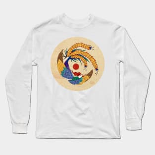 Minhwa: Asian Phoenix A Type (Korean traditional/folk art) Long Sleeve T-Shirt